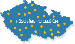 Mapa ČR - působíme po celé ČR